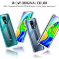 Miniatyrbillede 4 af 4: Etui til Redmi Note 9 (6,53"), klassisk forstærket Tpu + hærdet glas Transparent