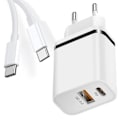 Miniatyrbillede 1 af 4: 2-Port PD + QC3.0 vægoplader til Xiaomi 12 - E.F. CONNECTION Vit