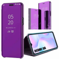 Miniatyrbillede 1 af 4: Etui til Redmi 9A (6,53") Spejleffekt forstærket kant Elegant design Forstærket beskyttelse Lilla lila