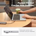Miniatyrbillede 6 af 6: Coque kompatibel med MacBook Air 15 tommer 2025 2024 2023, M4 A3241 M3 A3114 M2 A2941 med Touch ID og 15,3" Retina Display Färg: Klar Kristall