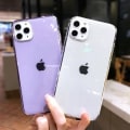 Miniatyrbillede 4 af 4: Silikone cover til iPhone 13 Pro lilla og 2 hærdet glas skærmbeskytter E.F. Connection Halvtransparent lila