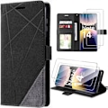 Miniatyrbillede 1 af 6: Coque + 2 Beskyttelsesglas til Xiaomi Redmi Note 14 Pro 5G (ikke til 4G) Anti-Ridser Beskyttelse Syntetisk Læder Sort Svart