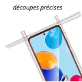 Miniatyrbild 4 av 4: Svart skyddsfodral och 2 skyddsfilmer av härdat glas för Xiaomi Redmi note 11 pro 4-5G [Toproduits®] Svart