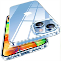 Miniatyrbild 4 av 4: Silicon Skaft - iPhone 14 - 100% Transparent - 3 Härdat Glas - 2 Kameraskydd Transparent
