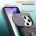 Miniatyrbillede 2 af 4: Etui til Xiaomi Redmi 14C Sort + 2 hærdede briller, hårdt anti-ridse stødsikkert etui Svart