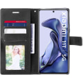 Miniatyrbillede 3 af 4: Etui til Xiaomi 11T - 11T Pro - Anti-ridsebeskyttelse PU læder - Brun-sort