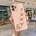 Miniatyrbillede 2 af 4: Cover til iPhone 12 Pro, Pink Silikone Luksuseffekt Anti-ridse Ultra tyndt stødsikker med hjertearmbånd