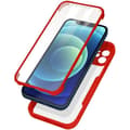 Helt fodral - iPhone 12 - Plexiglas - Stötsäkert - Röd - Stel Röd