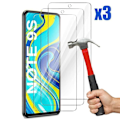 Miniatyrbild 1 av 4: Pack 3 härdat glasskydd för Redmi Note 9S skärmskyddsfilmer Transparent