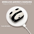 Miniatyrbillede 3 af 6: Cover til AirPods 3 2021, Blødt Silikonebeskyttelse Stødabsorberende Kradsesikker med Håndledsrem - Hvid og Sort Panda Mønster vit svart