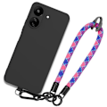 Miniatyrbillede 1 af 4: Telefoncase - Xiaomi - Redmi 13C - Stødabsorberende - Anti-Rids - Multifarvet Snor Svart, Flerfärgad (rosa, blå, lila)