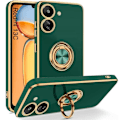 Miniatyrbillede 1 af 4: Coque - Xiaomi - Redmi 13C - Silikone hybrid - 360° roterende støtte - Stødabsorberende - Mørkegrøn Midnattsgrönt