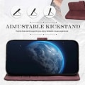 Miniatyrbillede 2 af 4: Etui til Xiaomi Redmi Note 12 Pro, Note 11 Pro 4G-5G, Rød, PU Læder Geometrisk Design Flip Case + 2 hærdede briller
