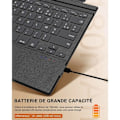 Miniatyrbild 4 av 6: Tangentbord för Microsoft Surface Pro 7 Plus / 7 / 6 / 5 / 4 / 3, Bluetooth Bakgrundsbelysning AZERTY med Pekplatta