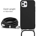 Miniatyrbillede 4 af 4: Beskyttelsescover til iPhone 12 Pro Max - E.F.CONNECTION - Blød - Sort - Med snøre Svart