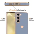 Miniatyrbillede 2 af 4: Beskyttelsescase - Xiaomi - Redmi A3 - Stødabsorberende Silikone - Design med Guldhjerte - 2 Hærdede Glas Blå