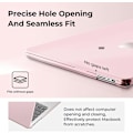 Miniatyrbillede 4 af 6: Coque kompatibel med MacBook Air 13,6 tommer M2 M3 M4 A2681 A3113 A3240, 2022 2024 2025 udgave med Touch ID, beskyttelsesskal Färg: Kristallrosa