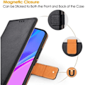 Miniatyrbillede 4 af 4: Xiaomi Redmi 9 etui, PU læder beskyttende pung etui, kortpladser med stativ og fanefunktion