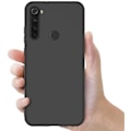 Miniatyrbillede 2 af 4: Etui til Redmi Note 8T (6,3") s Beskyttelse Blødt højelastisk silikone Præcis skæring sort med hærdet glas Svart
