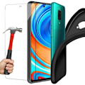 Miniatyrbillede 1 af 4: Beskyttelsesetui til Redmi Note 9S - E.F.CONNECTION - Blødt - Sort - Matt etui Svart