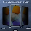 Miniatyrbillede 3 af 4: Skærmbeskytter - E.F.CONNECTION - realme C11/C11 2021 - 3 Hærdede Glas - Anti-Spion - Beskyttelse 9H Svart