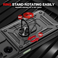 Miniatyrbillede 4 af 6: Coque til Xiaomi Redmi A5, Hård Stødabsorberende med Ring og Objektivbeskyttelse - Sort + 2 Herdeglas Svart