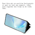 Miniatyrbillede 2 af 4: Xiaomi Redmi 9 Case, Smart Flip Mirror Case med stødsikker stativ funktion Case Cover til Redmi 9