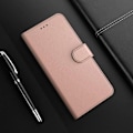 Miniatyrbillede 4 af 4: Etui til Redmi A1+/A2+ (A1 Plus/A2 Plus) + 2 hærdede briller, lyserødt PU-læderbeskyttelse Magnetisk lukning Rosa