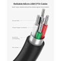 Miniatyrbillede 3 af 4: USB til Micro-USB-adapter - E.F.CONNECTION - 1m - Sort - Forlængerkabel - Praktisk tilslutning