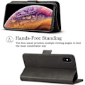 Miniatyrbillede 4 af 4: Flip-etui + hærdet glas til iPhone XS Max (6,5"), Premium 360° fuld beskyttelse - sort Svart