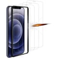 Härdat Glas - för iPhone 12 Pro - 4 Stycken - Utskärning för Face ID - Snabb Respons - Exakt Beröring