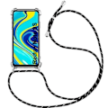 Miniatyrbild 1 av 4: Skyddsfodral för Redmi Note 9S - E.F.CONNECTION - Mjuk - Stötsäker - Transparent-Svart Transparent-svart