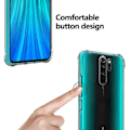 Miniatyrbillede 3 af 4: Beskyttelsesetui til Redmi Note 8Pro - E.F.CONNECTION - Blødt - Transparent - Anti-Shock Høj modstand Transparent