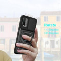 Miniatyrbillede 4 af 4: Beskyttelsesetui - E.F.CONNECTION - Til Redmi 9T - Stiv - Sort - Tykt Bageste Ring - 2 Tempererede Glas Svart