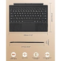 Miniatyrbild 6 av 6: Tangentbord för Microsoft Surface Pro 7 Plus / 7 / 6 / 5 / 4 / 3, Bluetooth Bakgrundsbelysning AZERTY med Pekplatta