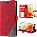 Miniatyrbillede 1 af 4: Coque til Xiaomi Redmi 12C-11A - E.F.Connection - Rød - PU Læder - Stødabsorberende - Kortlommer Röd