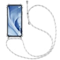Miniatyrbild 1 av 4: Mjukt skyddsfodral för Xiaomi Mi 11 Lite med förstärkt hörn och vit halsbandssladd Transparent-Vit