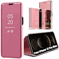 Miniatyrbillede 1 af 4: Beskyttelsesetui til iPhone 12 Pro Max - E.F.CONNECTION - Smart View blødt - Rosa Rosa