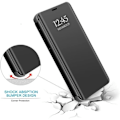 Miniatyrbild 4 av 4: Xiaomi Redmi Note 9 Pro Max-fodral, smalt mjukt läder Clear View-spegel med skyddande foliostativ Redmi Note 9 Pro Max, lila