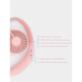 Miniatyrbillede 3 af 4: Mini USB Fan 360° Rotation Sports Portable 3 Speeds + LED Lys - Sort