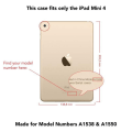 Miniatyrbillede 4 af 4: Beskyttelsesetui - NALIA - iPad Mini 4 - Ultratynd - Syntetisk læder - Sort Svart