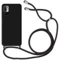 Miniatyrbillede 1 af 4: Beskyttelsesskal - E.F.CONNECTION - Redmi Note 10 5G - Blød - Sort - Med Mobilkæde Svart