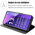 Miniatyrbild 2 av 4: Coque - Xiaomi - Redmi Note 13 Pro+ 5G - Stötsäker - PU-läder - Justerbart stativ Svart