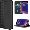 Miniatyrbillede 1 af 4: Beskyttelsesskal - OPPO - Find X5 - Syntetisk læder Sort - Mosaikmønster - Støttemulighed Svart