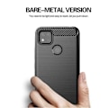 Miniatyrbillede 2 af 4: Beskyttelsesetui til Redmi 9C - E.F.CONNECTION - Sort silikone - Stållinjedesign - Forstærket beskyttelse Svart