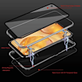 Miniatyrbillede 2 af 4: Redmi 9 Case Magnetic Adsorption, stødsikker 360 grader fuld skærmbeskyttelse Dobbelt Premium hærdet glas Forside BagsideNK