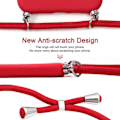 Miniatyrbild 3 av 4: Crossbody-fodral för iPhone 12 Mini (5,4") Röd Solid Color Protection Mjuk tunn silikon Röd