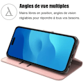 Miniatyrbild 2 av 4: Fodral till iPhone 15 Pro Max - Rosa Anti-Scratch Mjukt PU-läder 360 graders skydd