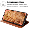 Miniatyrbillede 2 af 4: Cover til Google Pixel 8 - MÆRKE - Flip Case i PU Læder - Justerbar Stand - Kortholder - Magnetisk kastanj