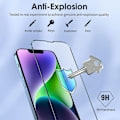 Miniatyrbild 3 av 4: [2 st] Härdat glas för iPhone 14 Plus (6,7") skärmskydd Transparent
